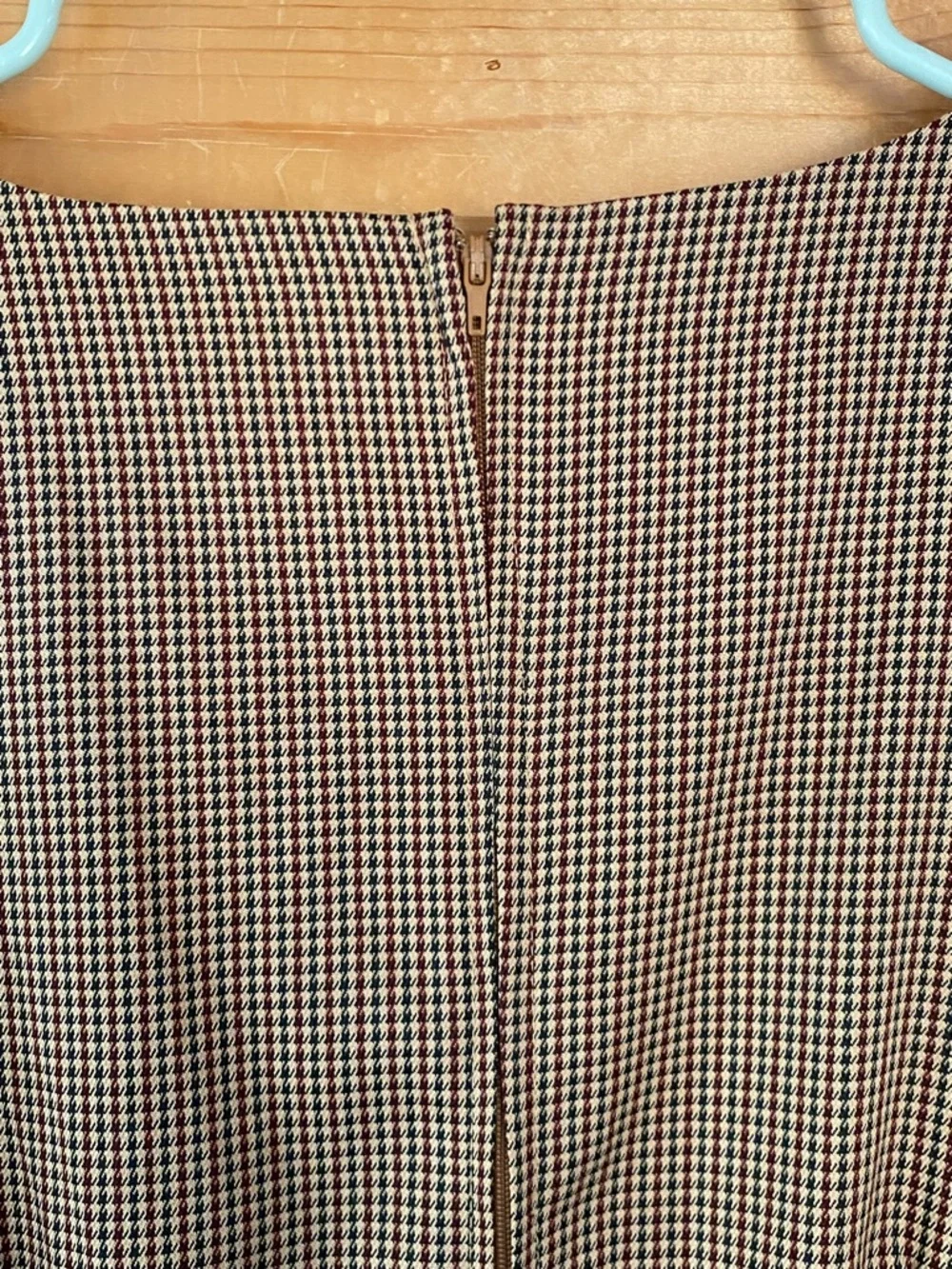 ModCloth brown houndstooth Decision Maker sleeveless retro midi dress size 8 - Picture 8 of 9